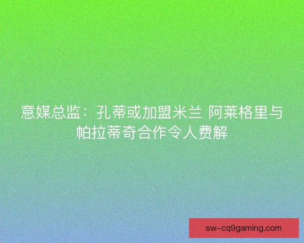 意媒总监：孔蒂或加盟米兰 阿莱格里与帕拉蒂奇合作令人费解